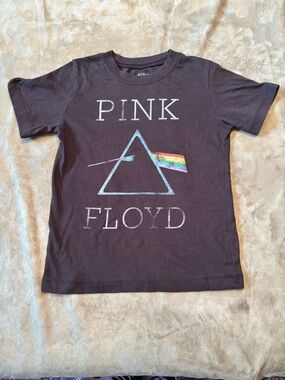 PINK FLOYD SIZE Toddler Size 4 Black Prism logo Rock Band T-shirt